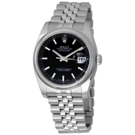 black steel watches rolex|rolex 36 stainless steel.